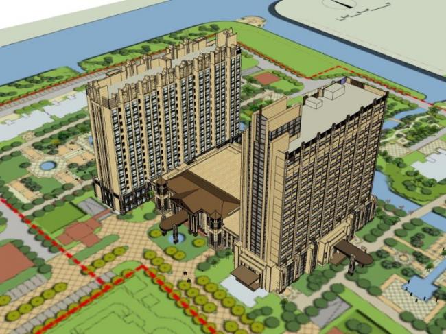 Sketchup住宅模型|高层住宅区,古典风格 Sketchup住宅模型|高层住宅区,古典风格