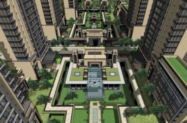 Sketchup住宅模型|高层住宅小区,古典风格-BIM建筑网