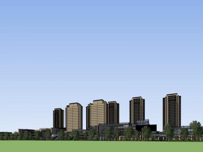 Sketchup住宅模型|高层住宅小区,古典风格 Sketchup住宅模型|高层住宅小区,古典风格