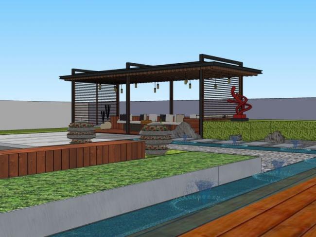 Sketchup景观模型|屋顶花园,现代风格 Sketchup景观模型|屋顶花园,现代风格