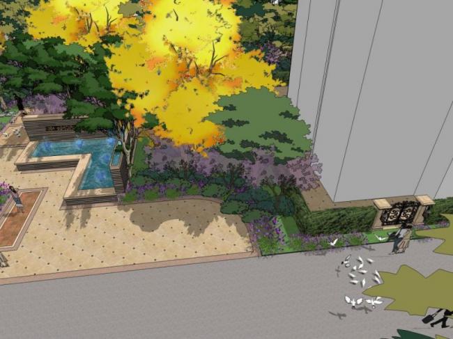 Sketchup景观模型|小区入口景观,古典风格 Sketchup景观模型|小区入口景观,古典风格