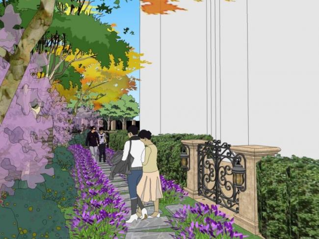 Sketchup景观模型|小区入口景观,古典风格 Sketchup景观模型|小区入口景观,古典风格