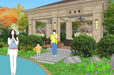 Sketchup景观模型|小区景观,住宅景观,古典风格-BIM建筑网