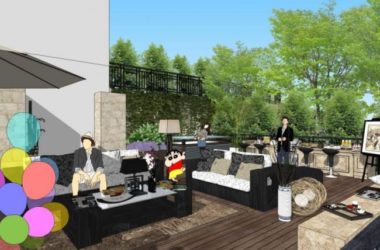 Sketchup景观模型|屋顶花园景观,现代风格-BIM建筑网