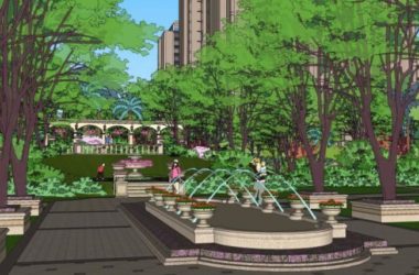 Sketchup景观模型|高层住宅小区景观,古典风格-BIM建筑网