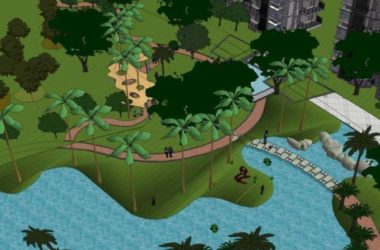 Sketchup景观模型|高层小区景观,住宅景观,现代风格-BIM建筑网