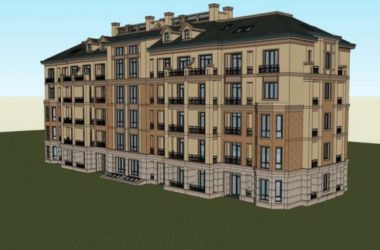 Sketchup住宅模型|多层住宅,花园洋房,古典风格-BIM建筑网