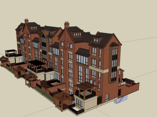 Sketchup住宅模型|多层住宅,古典风格 Sketchup住宅模型|多层住宅,古典风格