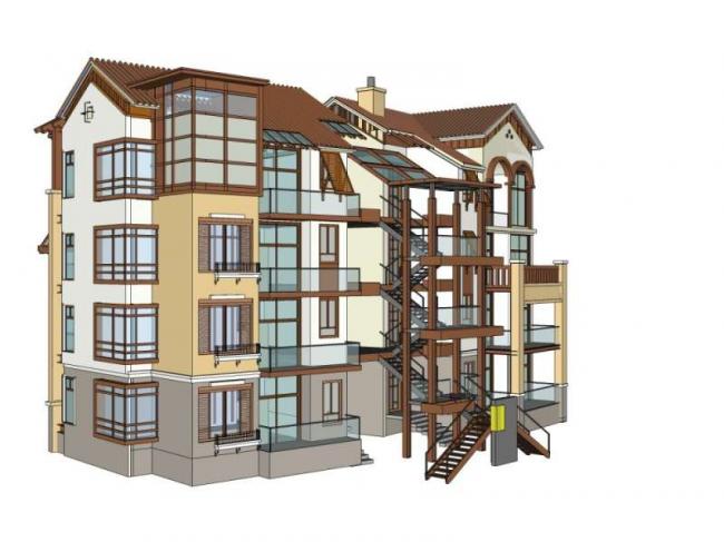 Sketchup住宅模型|多层住宅,欧式古典风格 Sketchup住宅模型|多层住宅,欧式古典风格