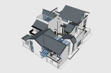 Sketchup住宅模型|多层住宅,中式合院,中式风格-BIM建筑网