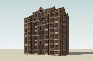 Sketchup住宅模型|多层住宅,英式古典风格-BIM建筑网