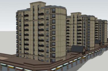 Sketchup住宅模型|小高层住宅,底层商业,居住建筑,古典风格-BIM建筑网