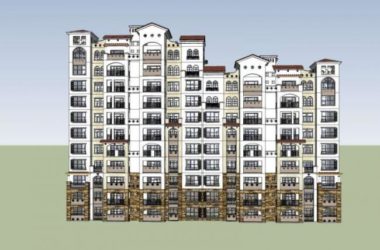 Sketchup住宅模型|高层住宅,古典风格-BIM建筑网