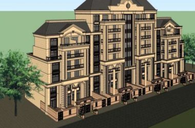 Sketchup住宅模型|高层住宅楼,欧式古典风格-BIM建筑网