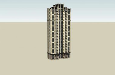 Sketchup住宅模型|高层住宅,居住建筑,古典风格-BIM建筑网