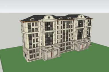 Sketchup住宅模型|多层住宅,欧式风格-BIM建筑网