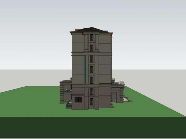 Sketchup住宅模型|多层住宅,欧式风格 Sketchup住宅模型|多层住宅,欧式风格