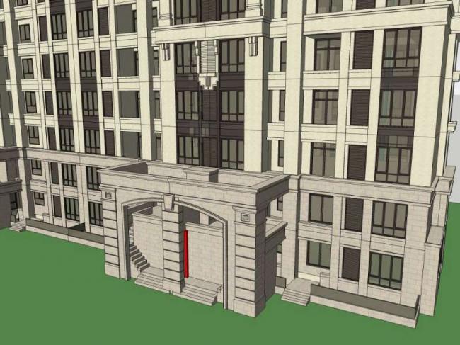 Sketchup住宅模型|多层住宅,欧式风格 Sketchup住宅模型|多层住宅,欧式风格