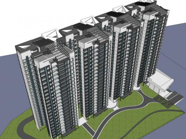 Sketchup住宅模型|高层住宅,现代风格 Sketchup住宅模型|高层住宅,现代风格