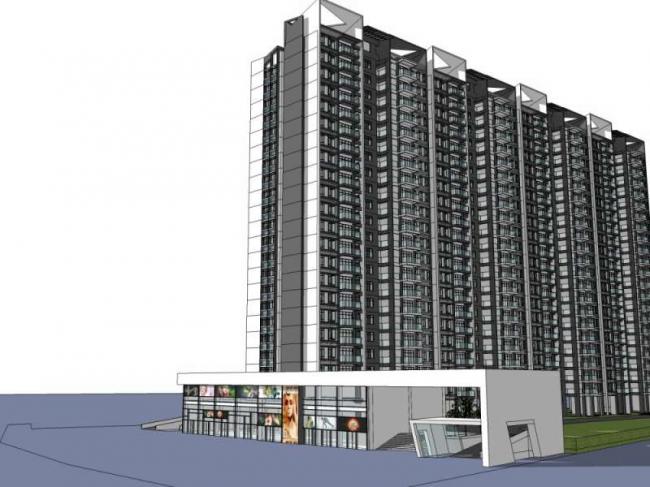 Sketchup住宅模型|高层住宅,现代风格 Sketchup住宅模型|高层住宅,现代风格