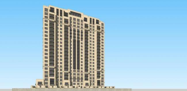 Sketchup住宅模型|高层住宅楼,古典风格 Sketchup住宅模型|高层住宅楼,古典风格
