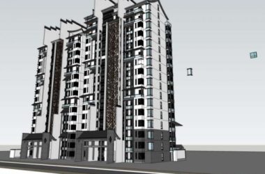 Sketchup住宅模型|高层住宅楼,中式风格-BIM建筑网