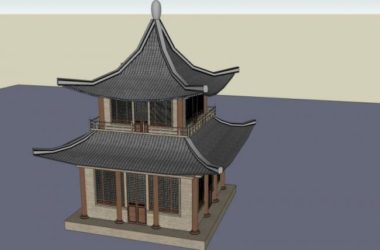 Sketchup小品模型|亭子,中式风格,小品-BIM建筑网