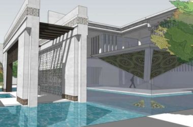 Sketchup商业模型|多层售楼处,现代中式风格-BIM建筑网