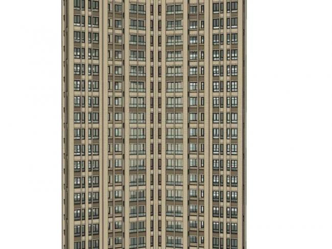 Sketchup住宅模型|超高层住宅楼,古典风格 Sketchup住宅模型|超高层住宅楼,古典风格