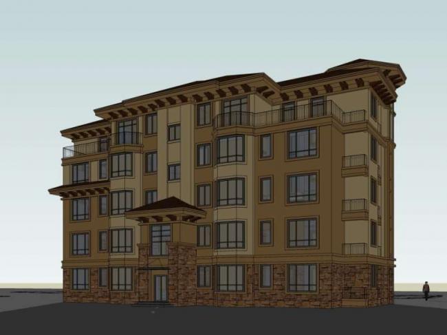 Sketchup住宅模型|多层住宅楼,古典风格 Sketchup住宅模型|多层住宅楼,古典风格
