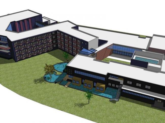 Sketchup酒店模型|多层旅馆,现代风格-BIM建筑网