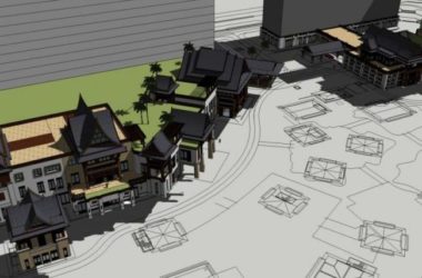 Sketchup酒店模型|多层度假酒店,中式风格-BIM建筑网