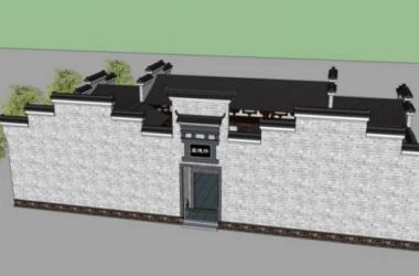 Sketchup古建筑模型|多层庭院,中式风格,古建-BIM建筑网