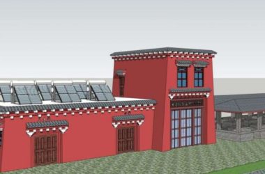Sketchup车站路桥|多层驿站,现代中式风格-BIM建筑网
