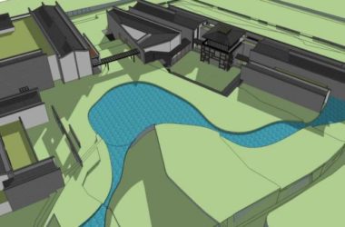Sketchup文化模型|多层博物馆,文化建筑,中式风格-BIM建筑网