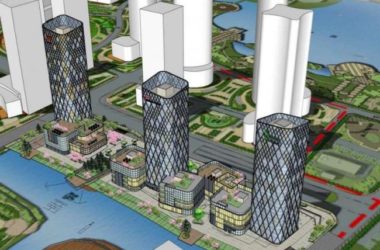 Sketchup综合体模型|高层办公楼,底层商业,酒店,综合体,现代风格-BIM建筑网