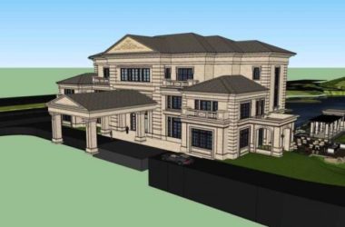 Sketchup住宅模型|多层售楼处,住宅,法式古典风格-BIM建筑网