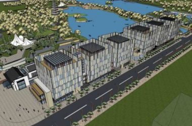 Sketchup商业模型|多层公园商业街,新中式风格-BIM建筑网