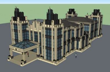 Sketchup商业模型|多层商业会所,古典风格-BIM建筑网