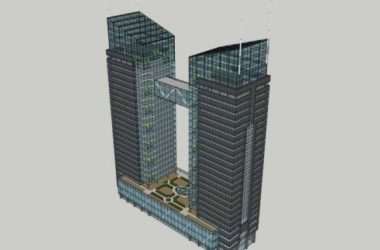 Sketchup办公模型|高层办公楼,现代风格-BIM建筑网