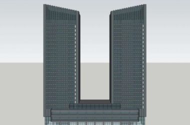 Sketchup办公模型|高层办公楼,古典风格-BIM建筑网
