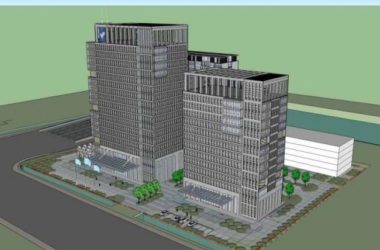Sketchup办公模型|高层办公楼,古典风格-BIM建筑网