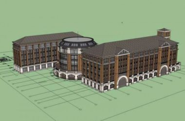 Sketchup学校模型|多层学校教学楼,校园教育建筑,古典风格-BIM建筑网