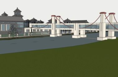 Sketchup商业模型|多层游览街,商业街,中式风格-BIM建筑网