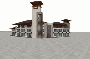 Sketchup商业模型|多层商业会所,古典风格-BIM建筑网