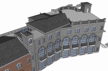 Sketchup商业模型|多层沿街商铺,商业,古典风格-BIM建筑网