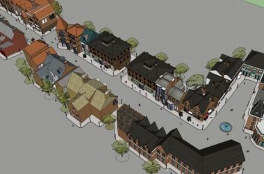 Sketchup商业模型|多层商业街,英式古典风格-BIM建筑网