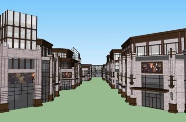 Sketchup商业模型|多层商业街,步行街,古典风格-BIM建筑网