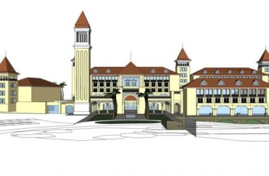 Sketchup酒店模型|多层酒店,古典风格-BIM建筑网