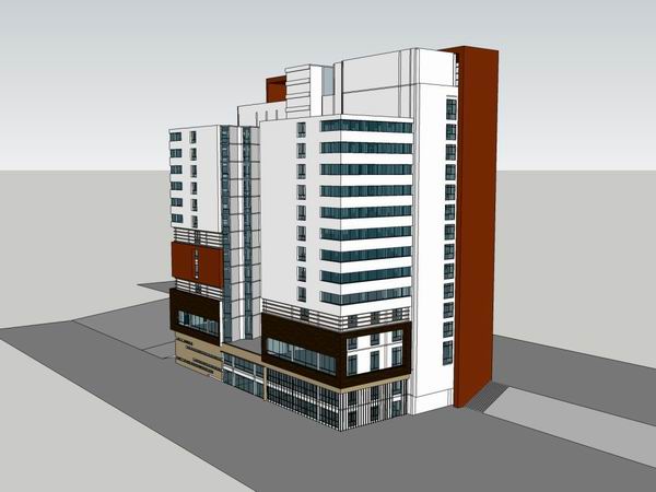 Sketchup酒店模型|高层酒店,现代风格 Sketchup酒店模型|高层酒店,现代风格